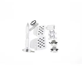 Rennline Rev2 Adjustable Gas Pedal for Porsche 924 944 968 (1977-1995) - Billet Aluminum, Black/Red